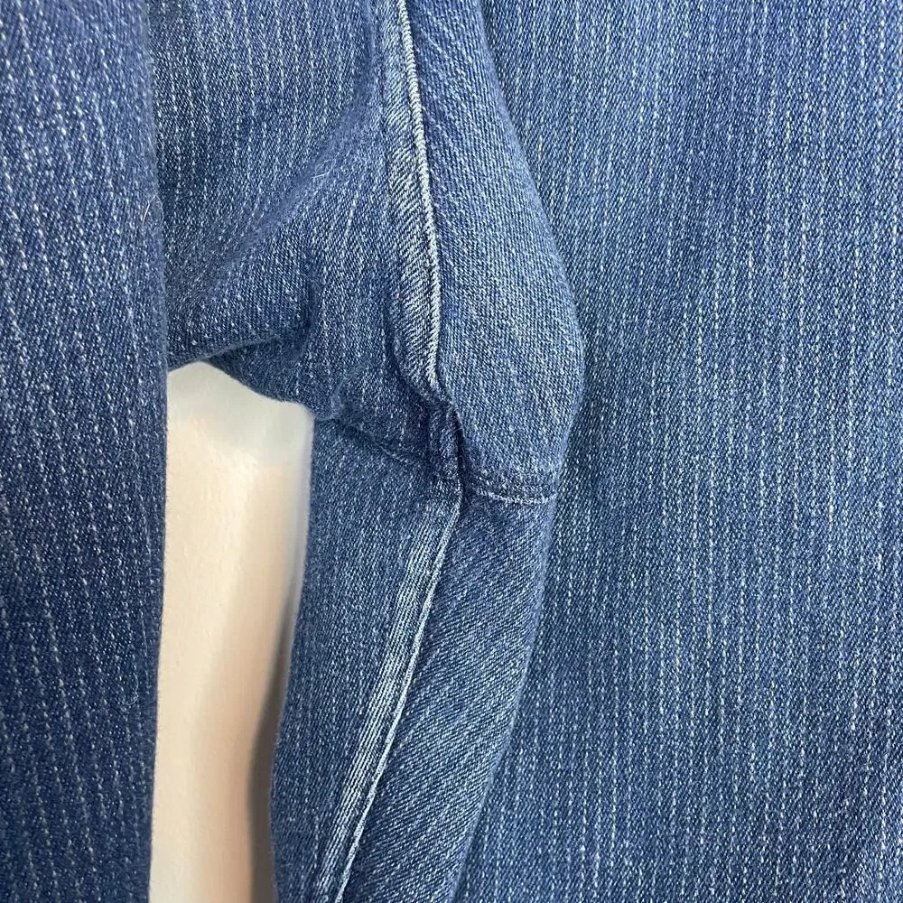 Vintage Wrangler Pinstripe Denim Trouser Jeans High Waist Straight Leg misses 18